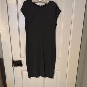 Banana Republic Charcoal Sheath Midi Dress Crew Neck